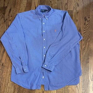Polo by Ralph Lauren Men's Blue Gingham Shirt XL